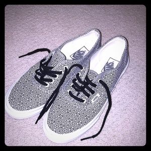 Black & White Printed Vans